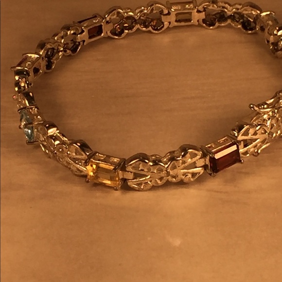 Jewelry - Beautiful Multi-stone Sterling Silver Bracelet